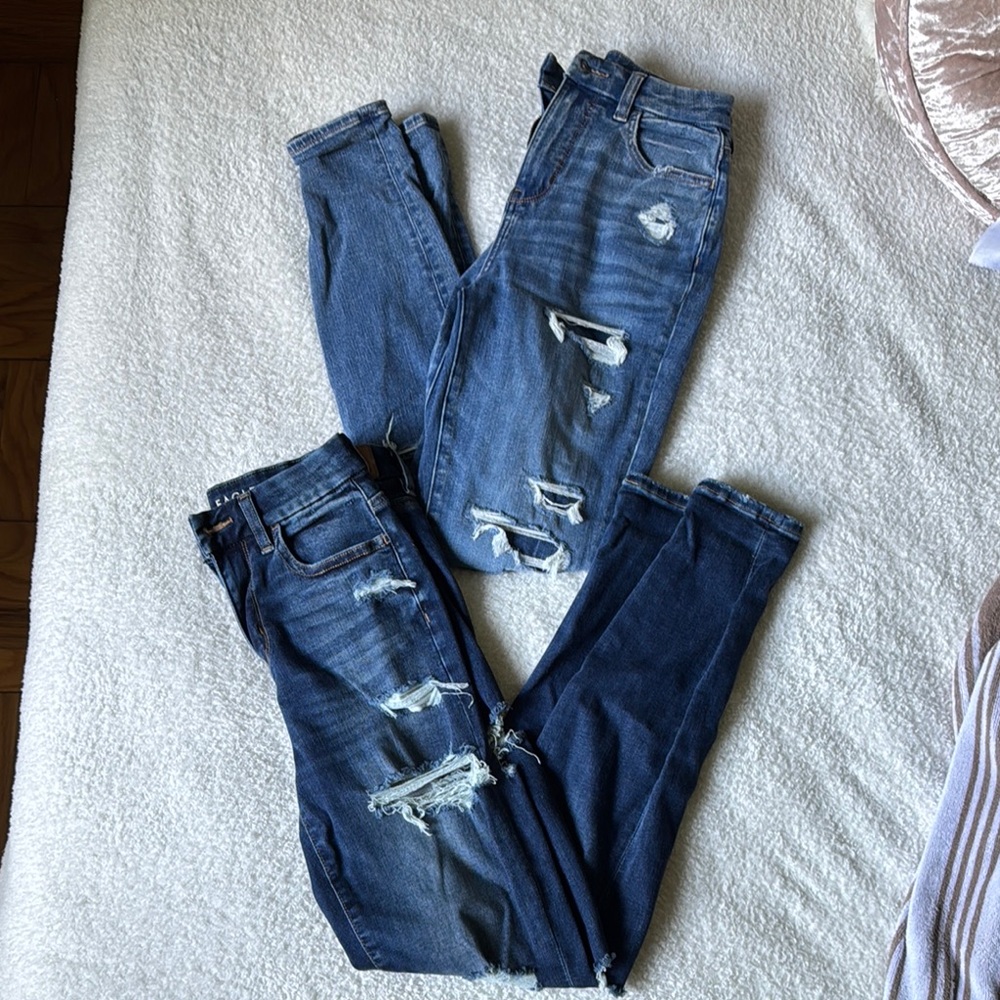 SET OF 2 American Eagle Curvy Hi-Rise Jeggings